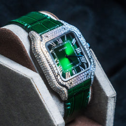 Green Dial Diamond Cartier