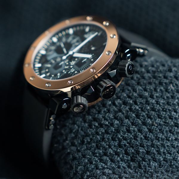 Jacob & Co. Epic II Chronograph – 46.4mm Rose Gold & Black – Ref. E2-PRGBCB