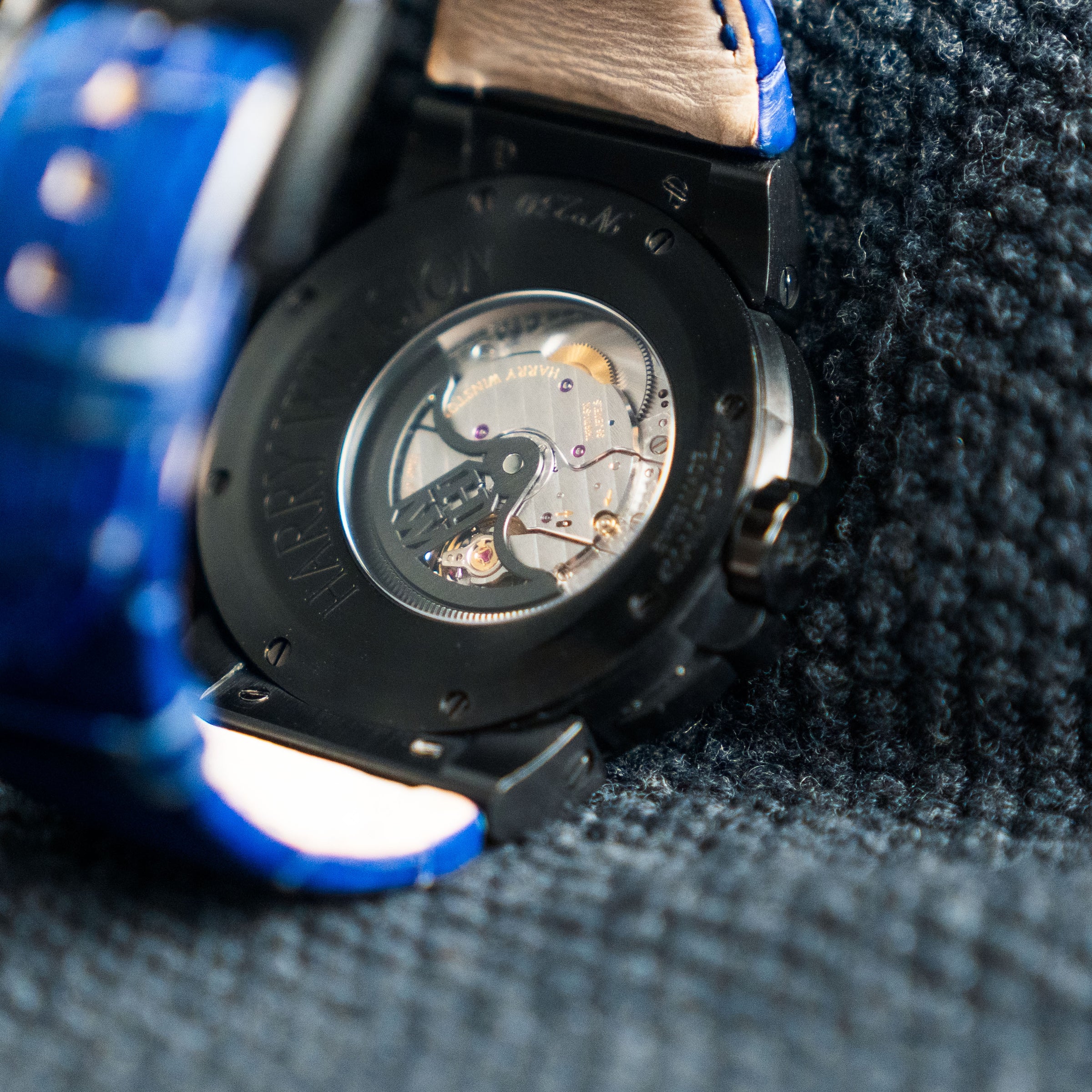 HARRY WINSTON, REF. 400-MATZ44ZK, OCEAN DUAL-TIME ZONE, A LIMITED EDITION STEEL PVD DUAL-TIME