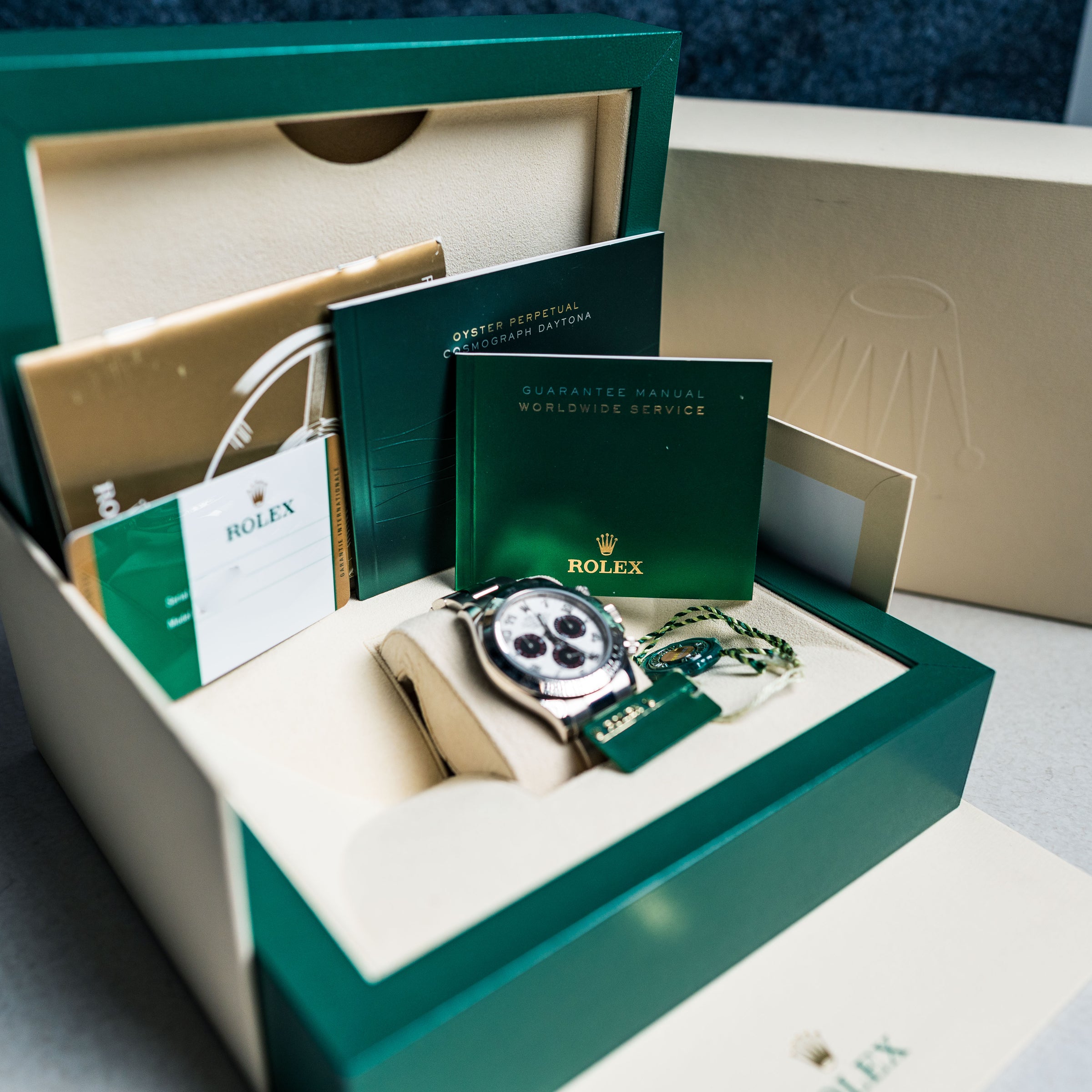 2016 Rolex Daytona 116509 40mm 18k White Gold White Racing Arabic Dial - Mint Full Set