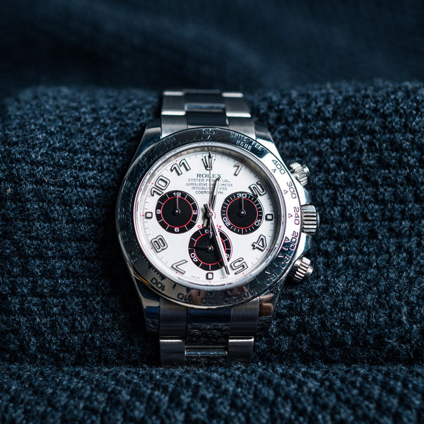 2016 Rolex Daytona 116509 40mm 18k White Gold White Racing Arabic Dial - Mint Full Set