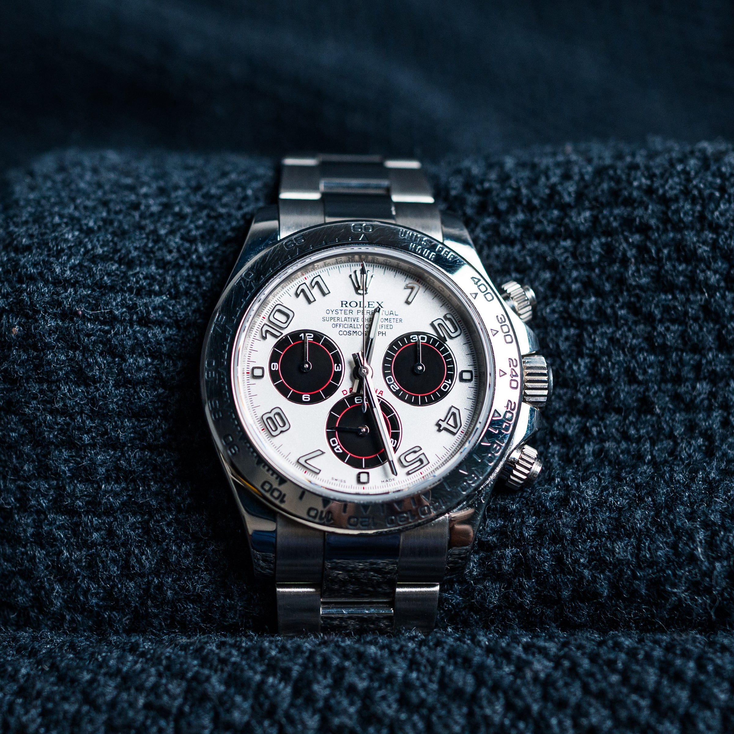 2016 Rolex Daytona 116509 40mm 18k White Gold White Racing Arabic Dial - Mint Full Set