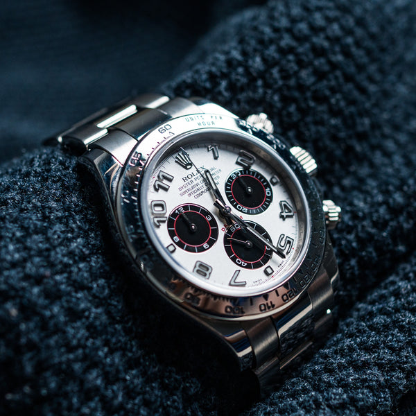 2016 Rolex Daytona 116509 40mm 18k White Gold White Racing Arabic Dial - Mint Full Set