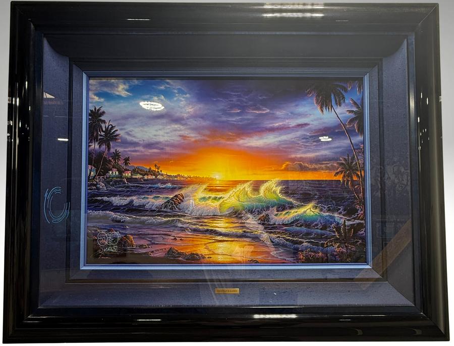 Christian Riese Lassen "Maui Dawn" Original Lassengraph Framed Numbered 25 of 50