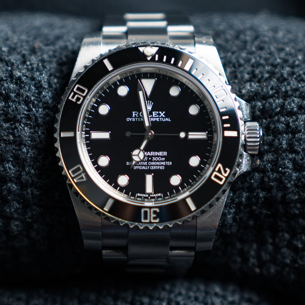 2018 Rolex Submariner "No Date" 114060 40mm Stainless Steel Black Dial Black Ceramic Bezel - Mint Full Set