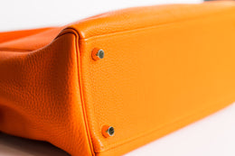 Hermes Kelly 32 With Strap And Twilly Orange Togo