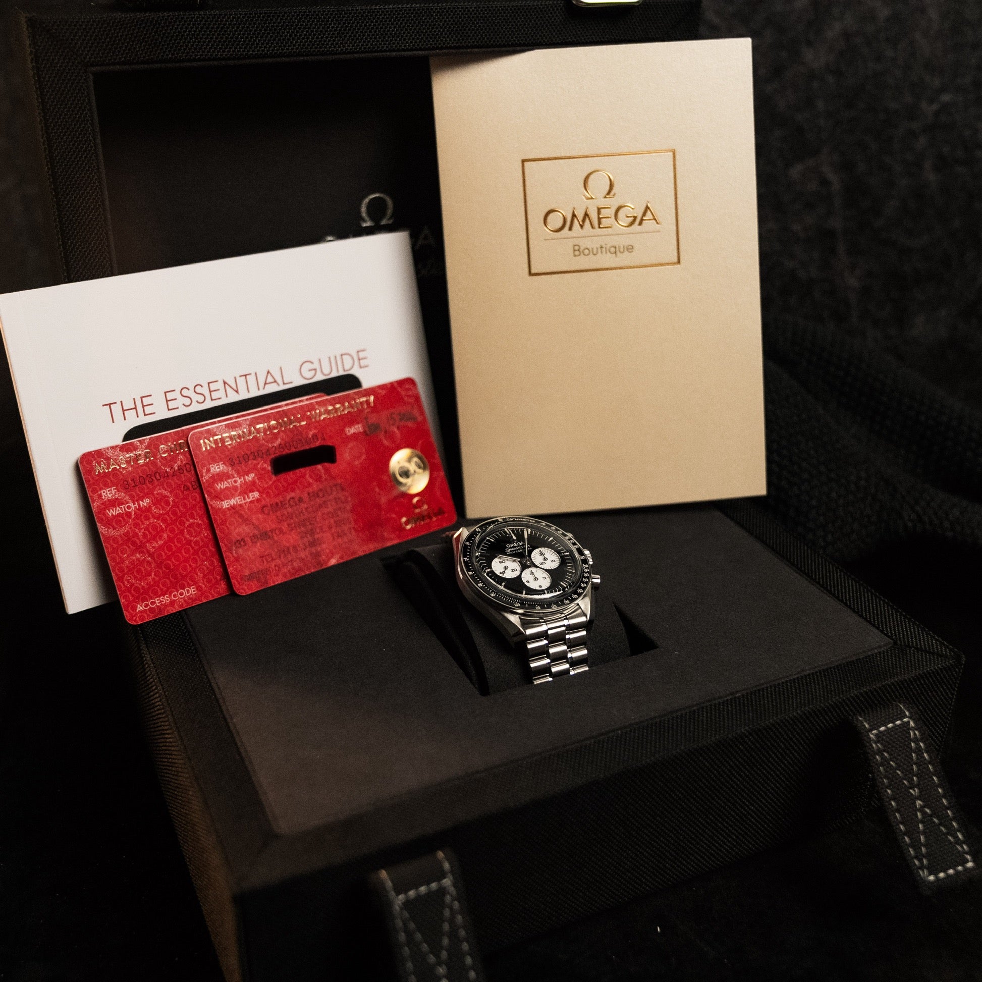 OMEGA SPEEDMASTER MOONWATCH PROFESSIONAL CO-AXIAL MASTER CHRONOMETER CHRONOGRAPH STAINLESS STEEL WATCH 42MM – O31030425001004