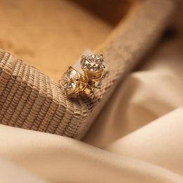 Bold 6.10ct Lab Grown Round Diamond Stud Earrings in 14k White Gold - photo 2