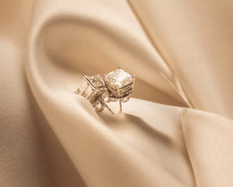 Elegant 5.10ct Lab Grown Asscher Cut Diamond Stud Earrings in 14k White Gold