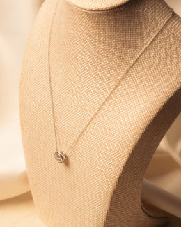 Timeless 3.00ct Lab Grown Diamond Bezel Solitaire Necklace in 14k White Gold - photo 2
