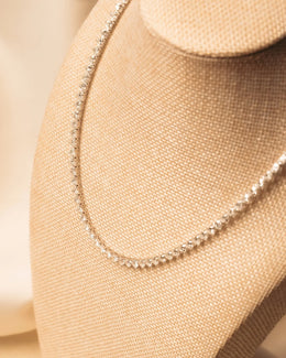 Dazzling 18.79ct Lab Grown Diamond Tennis Necklace in 14k White Gold - photo 2