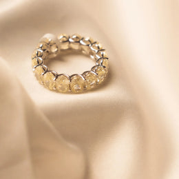 Brilliant 10.98ct Lab Grown Round Yellow Diamond Band in 14k White Gold - photo 3