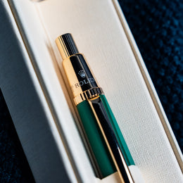 Rolex Emerald Executive Gold Hex Ballpoint Pen AD VIP Gift