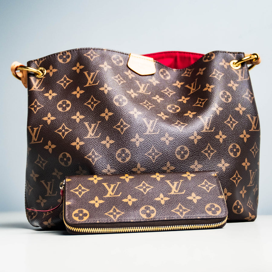 Louis Vuitton Monogram Graceful & Monogram Clemence Wallet Fuchsia Interior