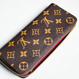 Louis Vuitton Monogram Graceful & Monogram Clemence Wallet Fuchsia Interior