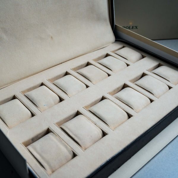 Rolex 12 Watch Travel Case Canvas & Suede