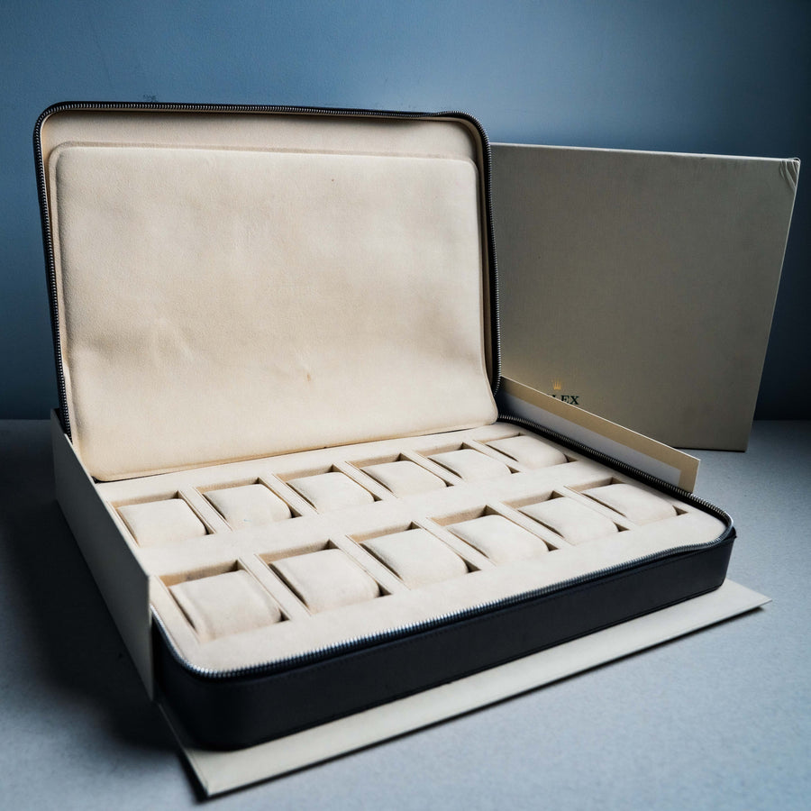 Rolex 12 Watch Travel Case Canvas & Suede