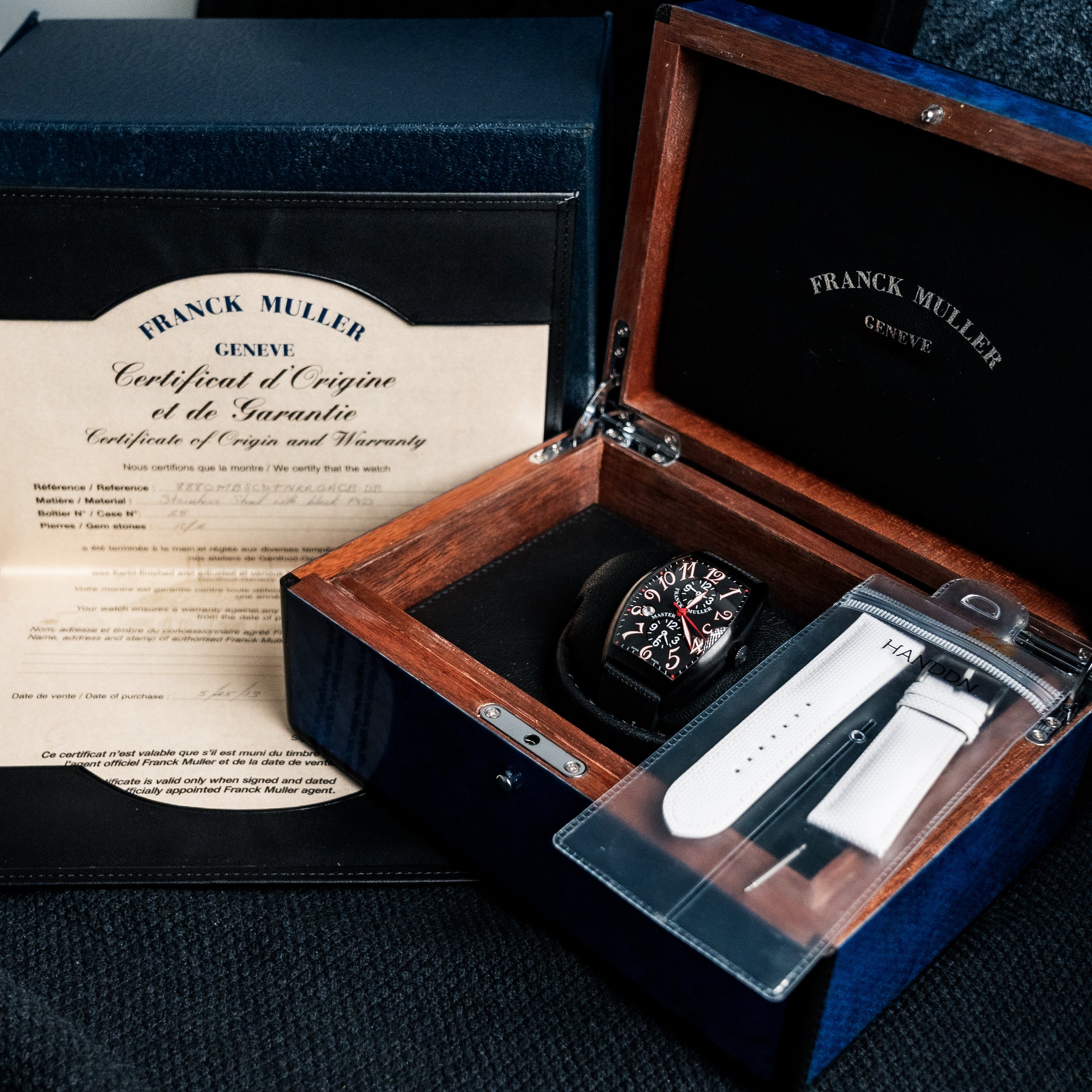 Franck Muller Master Banker – 45mm Black Dial PVD Steel GMT – Ref. 8880.MB.SC.DT.NR.AC (Full Set)