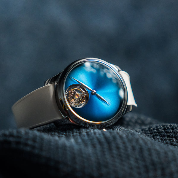 2022 H.MOSER Endeavour Tourbillon Steel Concept Funky Blue Ref. 1804-1201