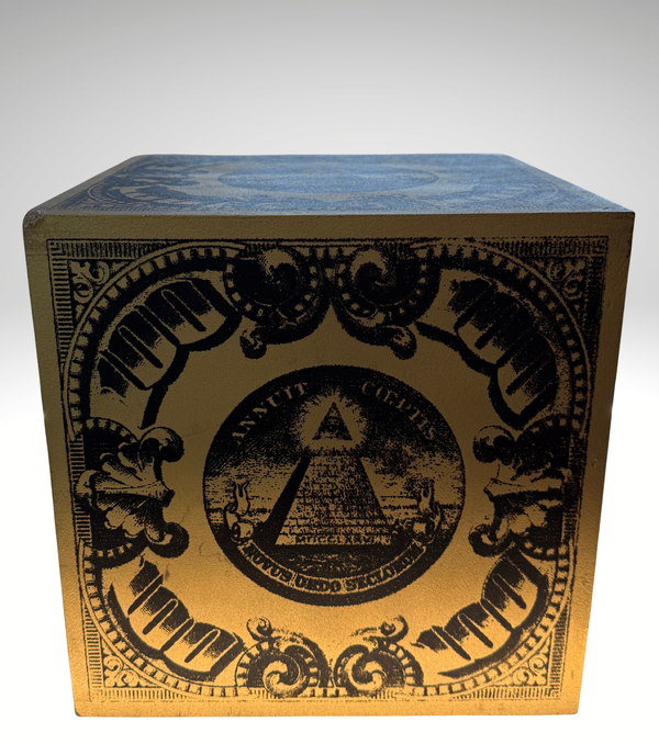 Mister E. #1 Gold $100 Bill Money Cube
