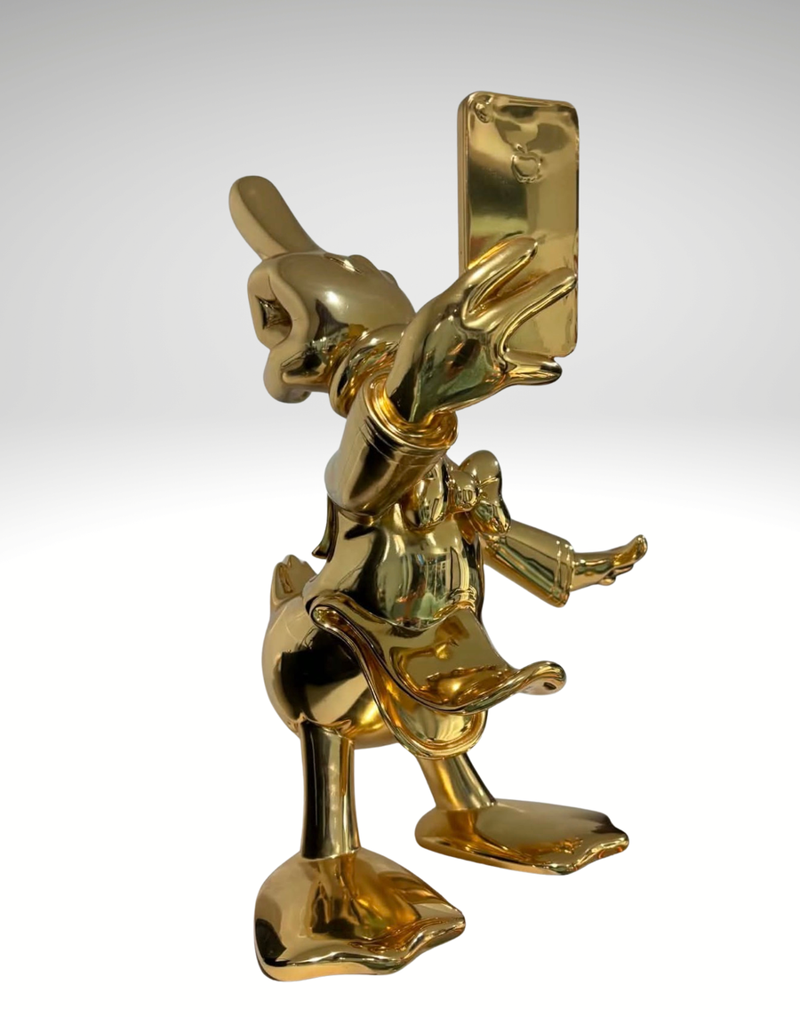 Fidia Falaschetti Donald F*ck Gold Statue