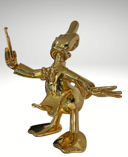 Fidia Falaschetti Donald F*ck Gold Statue