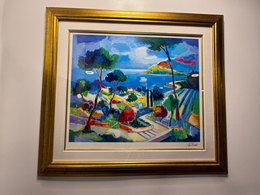 Jean-Claude Picot "L' Escalier a Theoule" Framed Seriolithograph