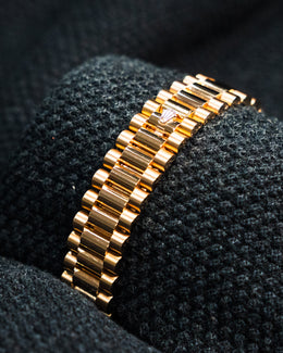 Rolex Day-Date II Everose Gold Ruby Diamond Black Dial 41mm 218235