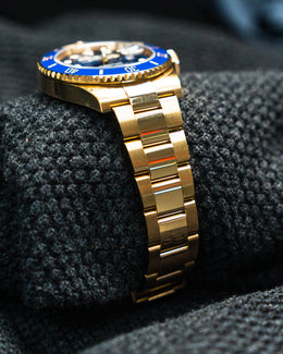 Rolex Submariner Date 18k Yellow Gold Blue Ceramic 40mm 116618LB