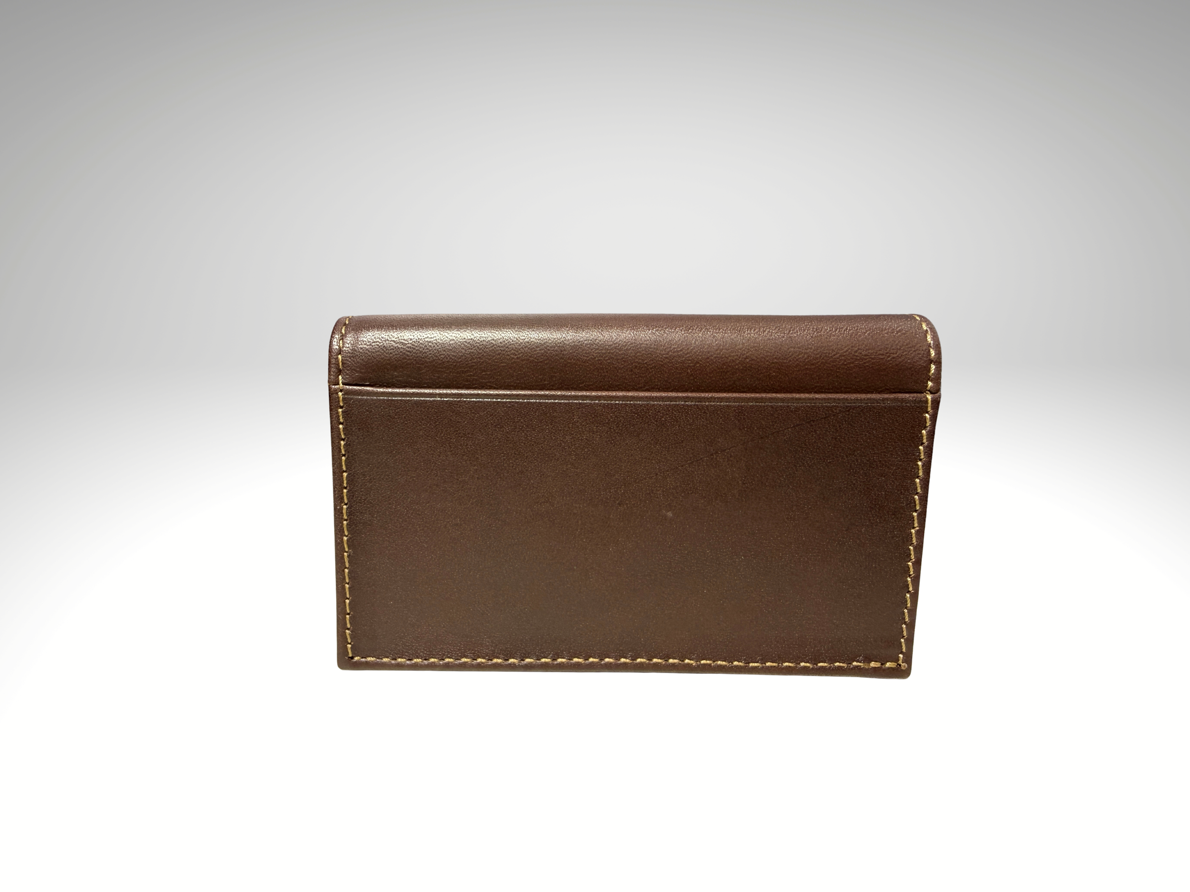 Patek Philippe Brown Leather Cardholder Wallet With Magnetic Closure